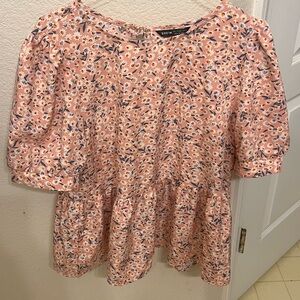 SHEIN Pink Floral Blouse